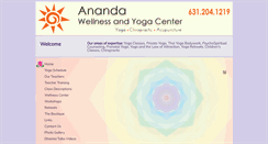 Desktop Screenshot of anandawellnessyoga.com